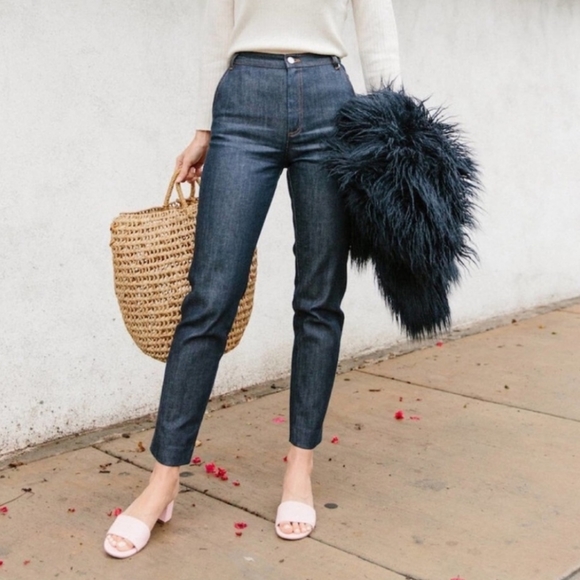 Vanessa Seward Victoire Dark Wash Jeans, Size 38/6 - Picture 3 of 17